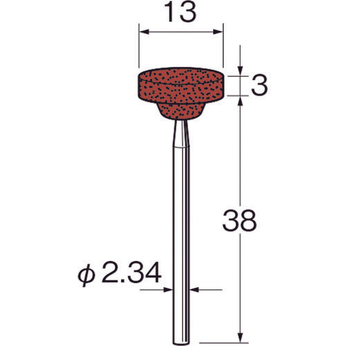 リューター　精密加工用軸付砥石Ｇ１０２４　G1024　1 袋