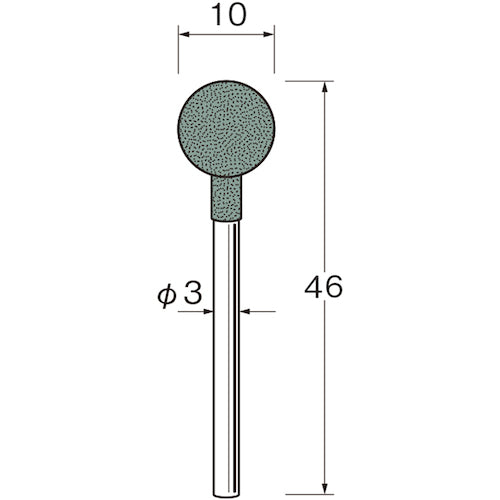 リューター　軸付ラビン砥石（一般用）Ｒ４５１０粒度（＃）：１２０　R4510　1袋