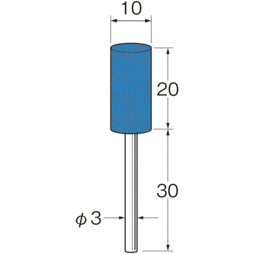 リューター　軸付セラミックゴム砥石（金属研磨用）外径（ｍｍ）：１０粒度（＃）：１２０　R2142　1袋