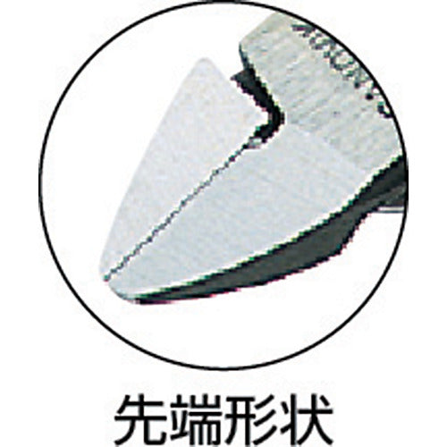 バーコ　ニッパ（電気・電子用）　切断能力：銅線Φ０．３〜１．５ｍｍ　全長１２０ｍｍ　4131　1丁