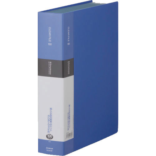 KING JIM Simple Clear File A4 Vertical Blue 100 Pockets 136-5SP-B 1 Book