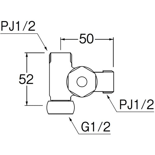 SANEI D식 분기 밸브 B260D-R-13 1개