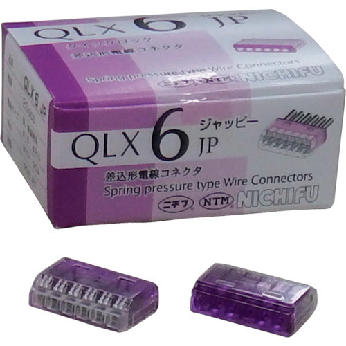 ＪＡＰＰＹ　差込形電線コネクタ　クイックロック　極数６　QLX-6-JP-PCL　1箱