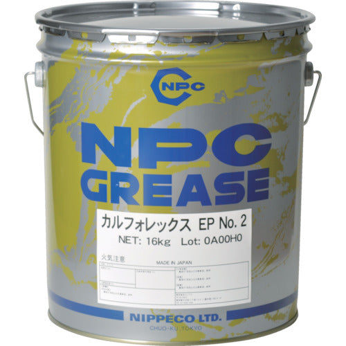 NIPPECO All-purpose grease (heat-resistant, water-resistant, rust-proof, load-bearing, chemical-resistant) Calforex EP No. 2 16 kg 13252071 1 can