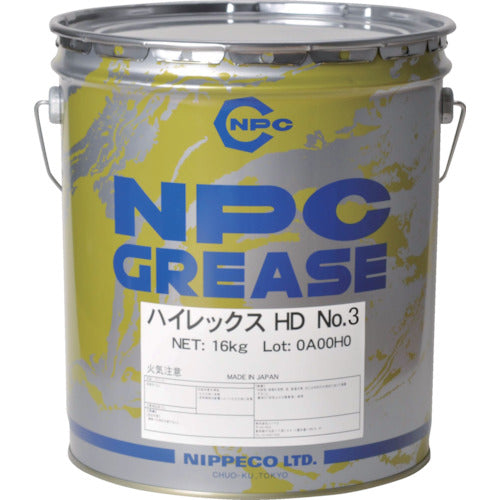 ＮＩＰＰＥＣＯ　自動車ホイールベアリング用　ハイレックスＨＤ　Ｎｏ．３　１６ｋｇ　10103071　1缶