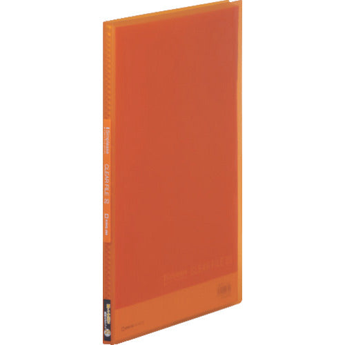 KING JIM Simple Clear File (Transparent) A4 Vertical Orange 20 Pockets 186TSP-OR 1 File