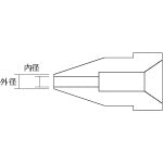 白光　はんだ除去器用交換パーツ　ノズル　内径１．０ｍｍ　適合機種４７４／４７５／７０１／８０８　A1005　1 本