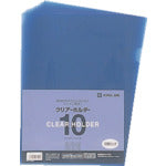 KING JIM Clear Folder A4 Portrait Blue 10 Sheets 735N10-B 1PK