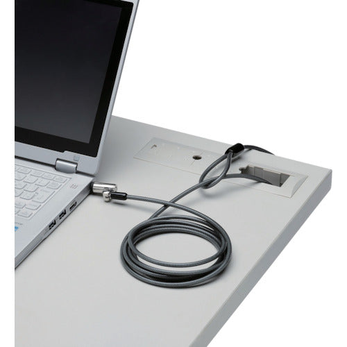 エレコム　セキュリティワイヤー　シリンダー錠　シリンダーサイズ直径１１ｍｍ　ESL-7T　1 個