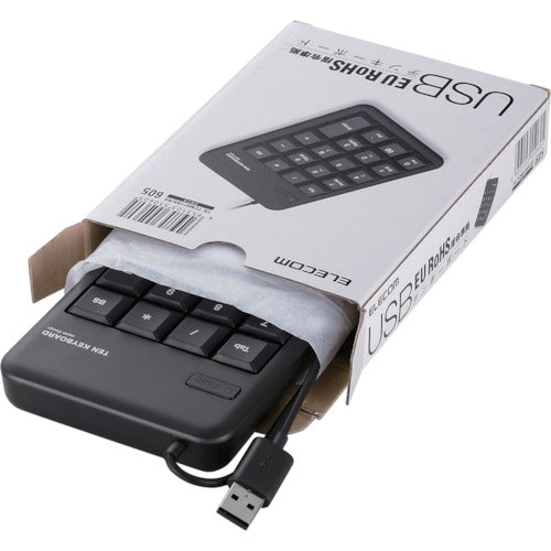 ELECOM Numeric Keypad Membrane Black Rohs TK-TCM011BK/RS 1 pc