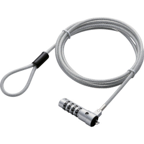 エレコム　セキュリティワイヤー　小型　首振り９０度　ヘッド部３６０度回転　ESL-37I　1 個