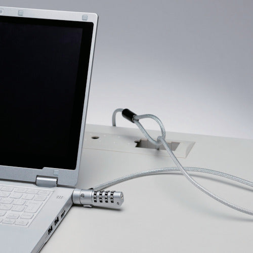 エレコム　セキュリティワイヤー　小型　首振り９０度　ヘッド部３６０度回転　ESL-37I　1 個