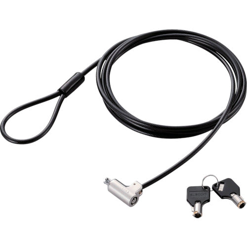 エレコム　セキュリティワイヤー　シリンダー錠　シリンダーサイズ直径１２ｍｍ　ESL-7U　1 個