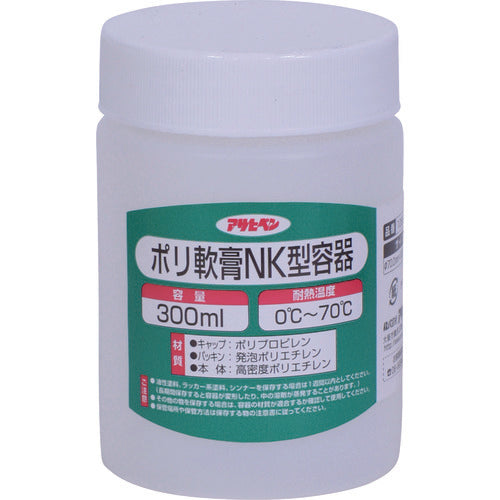 アサヒペン　ポリ軟膏ＮＫ型容器　３００ｍｌ　１０６９−０６　223050　1個