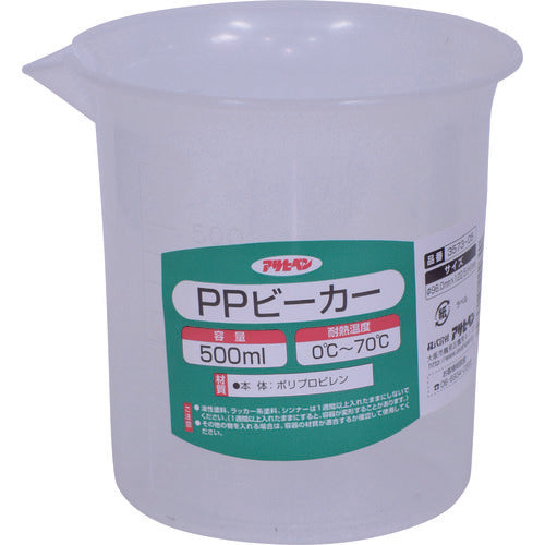 アサヒペン　ＰＰビーカー　５００ｍｌ　３５７３−０５　222640　1個