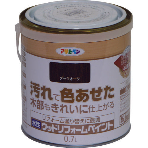 아사히펜 수성 우드 리폼 페인트 0.7L 다크 오크 462602 1캔