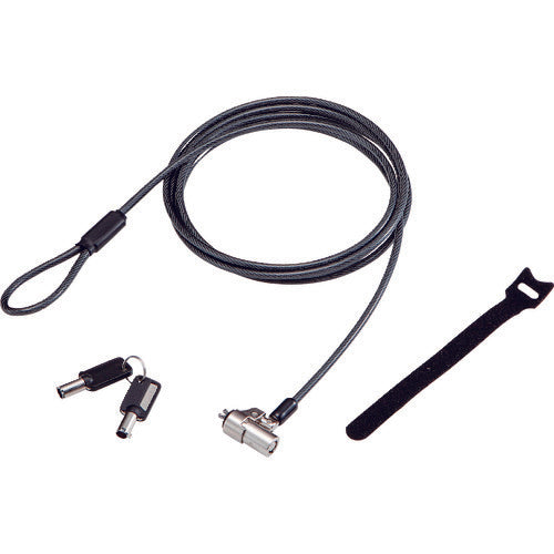 ELECOM 보안 와이어 실린더 자물쇠 NobleWedge(3.2×4.5) 호환 통상 키 ESL-703 1개