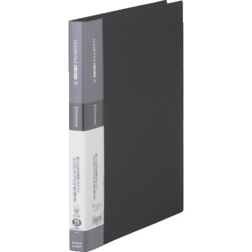 ＫＩＮＧ　ＪＩＭ　シンプリ−ズクリア−ファイル　差し替え式　Ａ４タテ型　黒　３０穴　１５ポケット　最大６５ポケット　　　138SP-BK　1冊