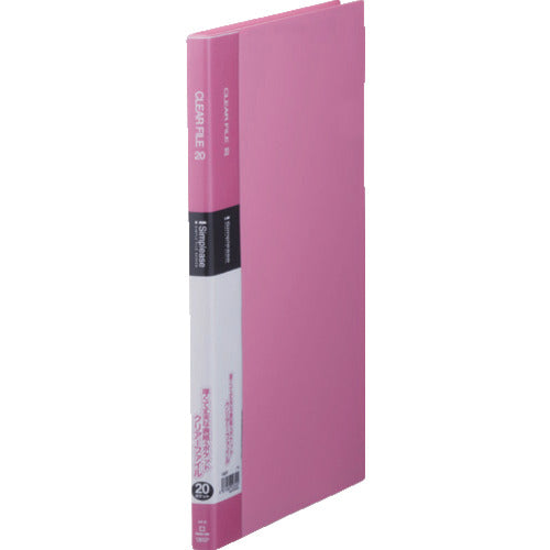 KING JIM Simple Clear File 20P Pink 136SP-P 1 Book