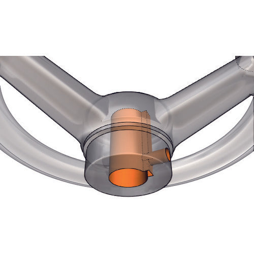 イマオ　ハンドル　朝顔型ハンドル車（加工付）　ハンドル高さ４５ｍｍ　ボス高さ２９ｍｍ　V125-K15　1 個