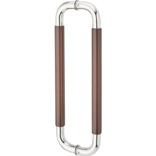 MK Natural O-handle 30ΦX450mm Mirror Chrome Dark Oak W-5000-45X 1 pc