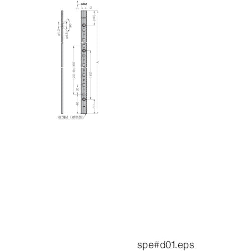 SUGATSUNE (120025833) SPE-1820BL Stainless steel shelf column SPE-1820BL 1 piece
