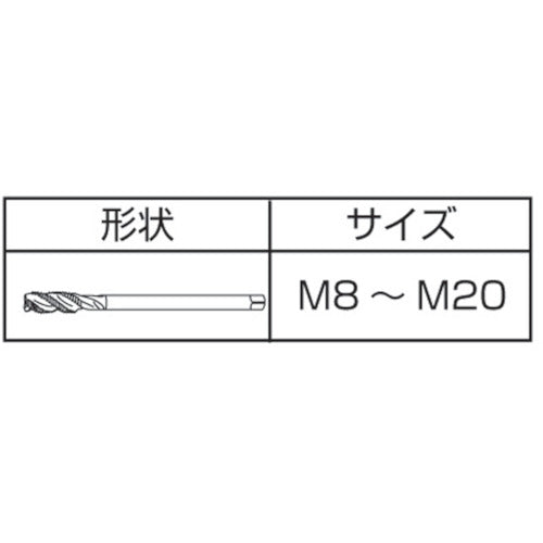 ヤマワ　軟鋼用スパイラルタップ　Ｅ−ＳＰ　Ｐ２　Ｍ１６Ｘ２　E-SP-M16X2　1 本