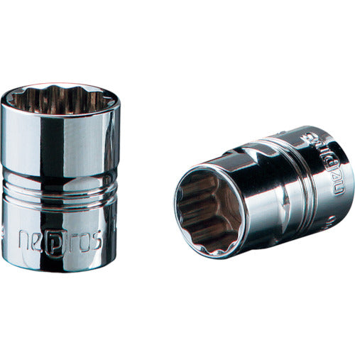 ｎｅｐｒｏｓ　６．３ｓｑ．ソケット（十二角）　対辺寸法６ｍｍ　差込角６．５ｍｍ　全長１８ｍｍ　NB2-06W　1 個