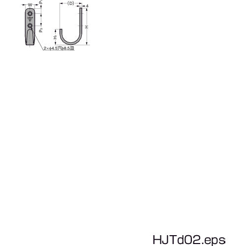 ＳＵＧＡＴＳＵＮＥ　（１１００２８９６６）ＨＪＴ−５５ＳＢＬステンレス鋼製フック　HJT-55SBL　1 個