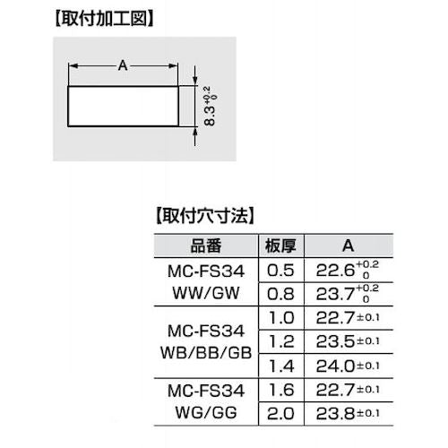 SUGATSUNE (140033951) MC-FS34WW Magnet Catch MC-FS34WW 1 piece