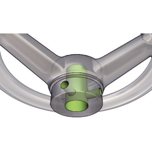 イマオ　ハンドル　ステンレスツースポークハンドル車（加工付）　ハンドル径１００ｍｍ　STH100-H15　1 個