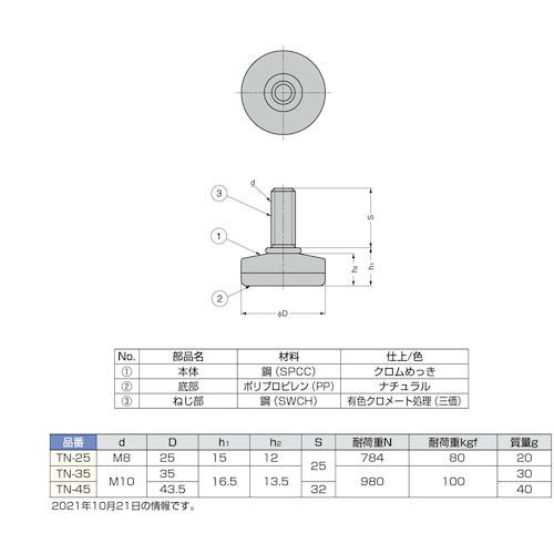 ＳＵＧＡＴＳＵＮＥ　（２００１４０２４８）ＴＮ−４５アジャスター　TN-45　1 個