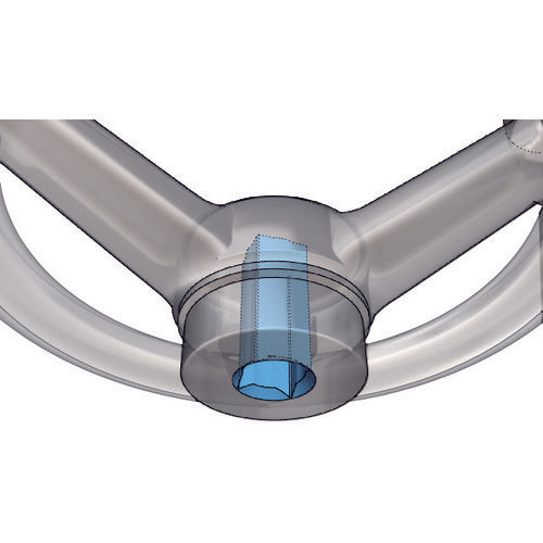 イマオ　ハンドル　角リム型ハンドル車（加工付）　ハンドル径１００ｍｍ　BS100ER-S10　1 個