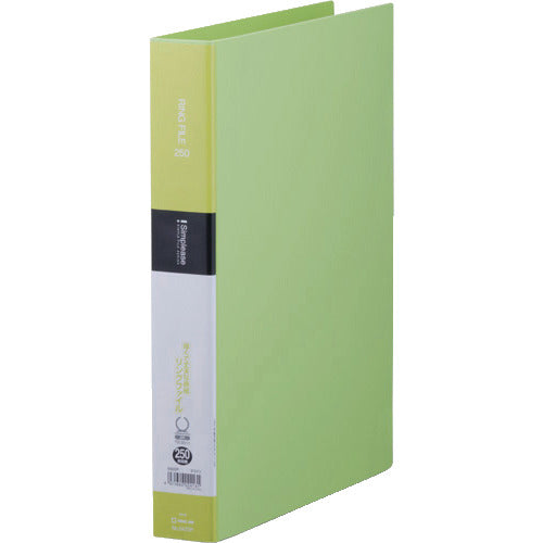 ＫＩＮＧ　ＪＩＭ　シンプリ−ズ　リングファイル　Ａ４タテ型　黄緑　内径３０ｍｍ　２５０枚　表紙ポケット付き　642SP-YG　1 冊