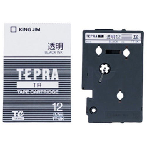 KING JIM Tepra TR tape cartridge Tape color: transparent Text color: black TT12K 1 piece