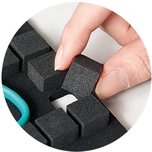 KING JIM Tool Organizing Block, Cleaning Mass, TB3415-BK, 1 piece