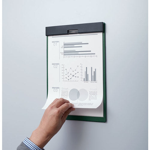 KING JIM Clipboard Magflap A4 Blue Short Edge Binding Holds approx. 30 Sheets With Back and Bottom Flaps 5085-B 1 Sheet