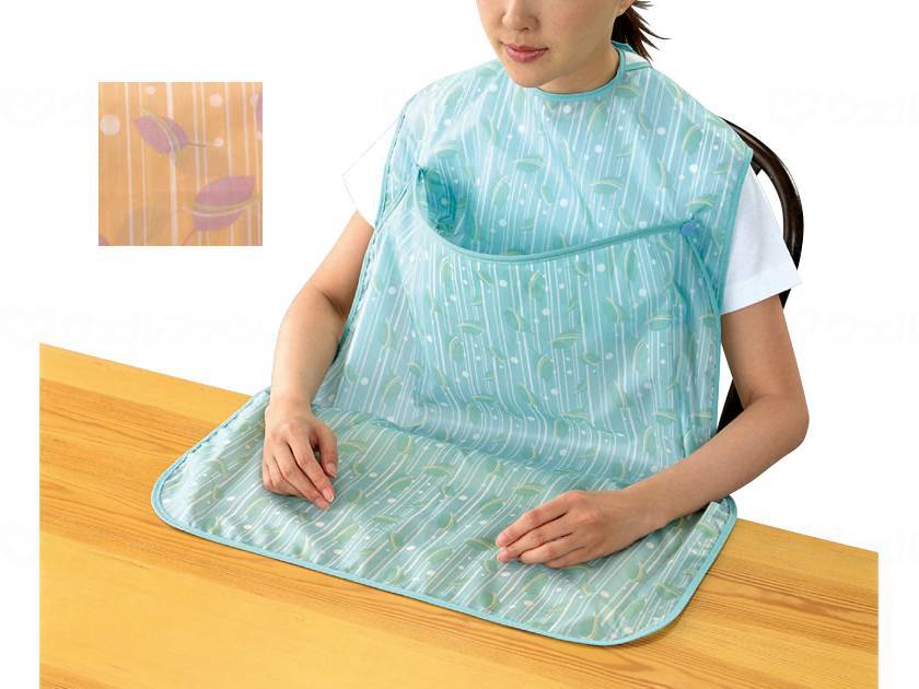 Kawamoto Sangyo Dining Apron Pocket Type Leaf Orange