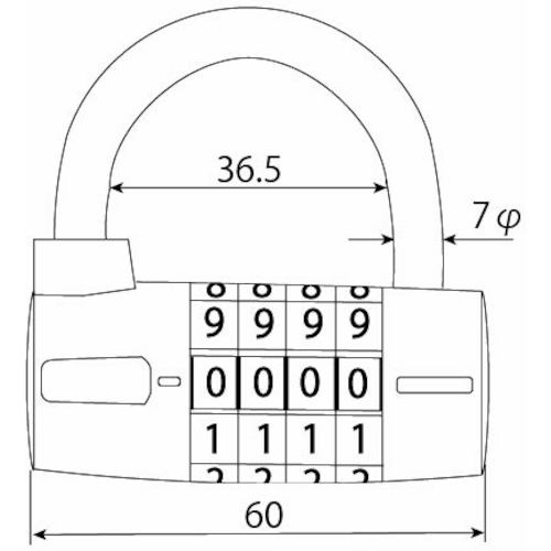 WAKI 와이드 번호정 2 IB-063 1개