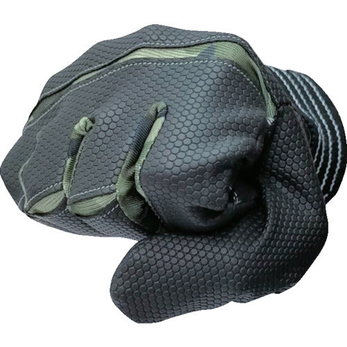 富士手袋　合皮手袋　ブレリスストロングキャッチ　グリーン迷彩　Ｍ　028-GR-M　1 双