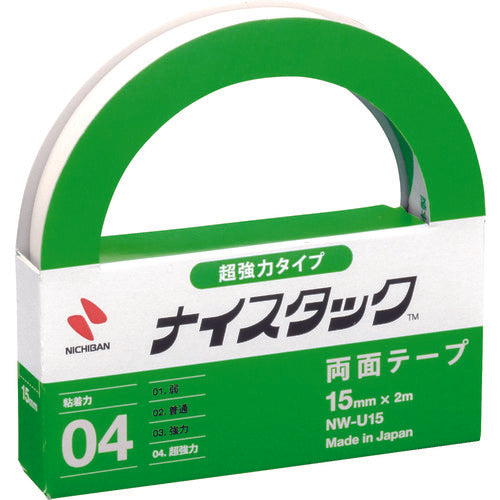 Nichiban Double-Sided Tape Nicetack Super Strong Type NW-U15 15mm x 2m NW-U15 1 pc