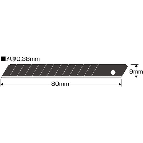 ＫＤＳ　カッターナイフ用替刃　鋭黒刃小　５０枚入　SB-50BH　1 本