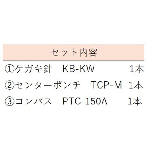 ＴＲＵＳＣＯ　【欠品中・１２月末入荷予定】超硬チップ付工具　３本セット　TK-3A　1 Ｓ