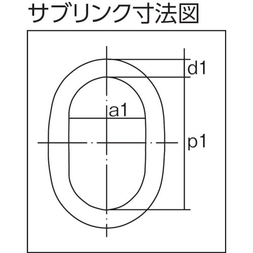 ＫＩＴＯ　チェンスリング　カナグ部材（アイタイプ）　サブリンク付マスターリンクＨＭＦ　基本使用荷重５．０ｔ　HMF08　1 個