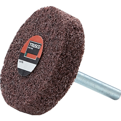 ＴＲＵＳＣＯ　軸付ナイロンホイール　軸径６ｍｍ　＃３２０　レッド　TNWJ-50R　5 個