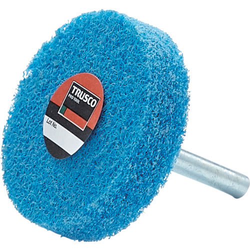 ＴＲＵＳＣＯ　軸付ナイロンホイール　軸径６ｍｍ　＃６００　ブルー　TNWJ-50B　5 個