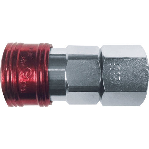 Yamato Metal Coupling BLY-C Series Color Coupling Socket (For Male Thread Mounting) Red 10 Pieces Mating Mounting Size R1/4 BLY22-SF-R 1 Piece