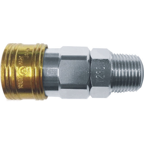 Yamato Metal Coupling BLY-C Series Color Coupling Socket (For Female Thread Installation) Yellow 10 Pieces Mating Installation Size Rc1/4 BLY22-SM-Y 1 Piece