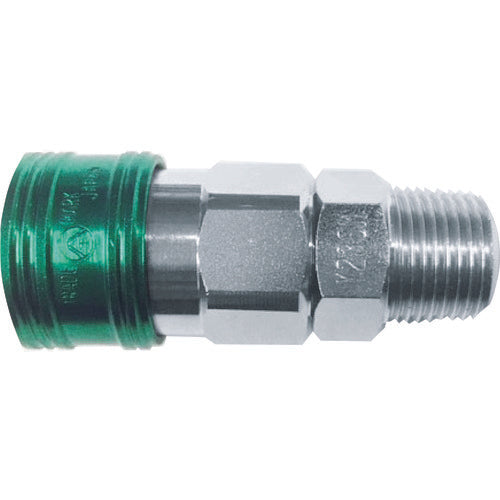 Yamato Metal Coupling BLY-C Series Color Coupling Socket (For Female Thread Installation) Green 10 Pieces Mating Installation Size Rc1/4 BLY22-SM-G 1 Piece