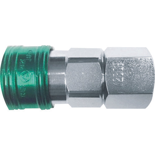 Yamato Metal Coupling BLY-C Series Color Coupling Socket (For Male Thread Mounting) Green 10 Pieces Mating Mounting Size Rc1/4 BLY22-SF-G 1 Piece